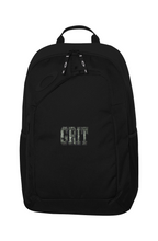 Grit With Faith 22L black backpack with front logo design