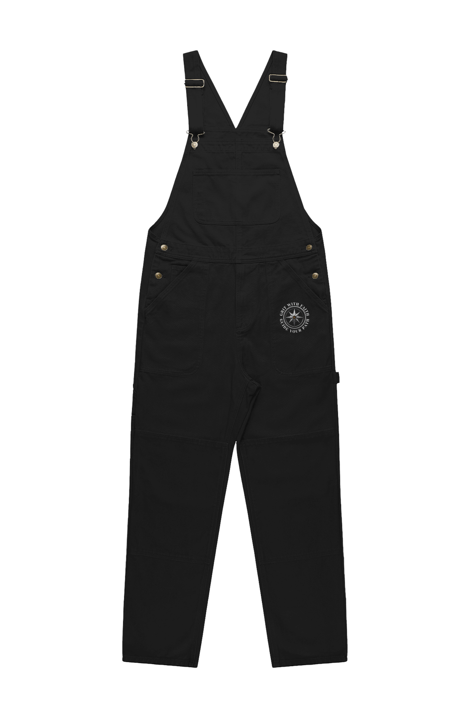 Canvas Overalls Grit With Faith canvas overalls in black  workwear style