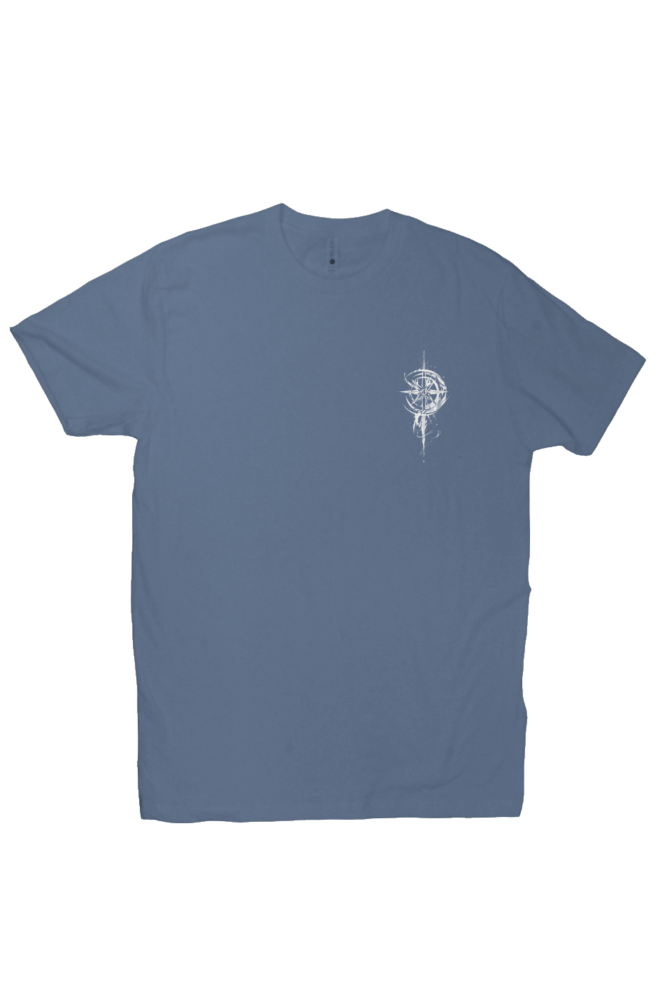 Grit With Faith premium crew tee in Blue Jean — soft ringspun cotton unisex t-shirt